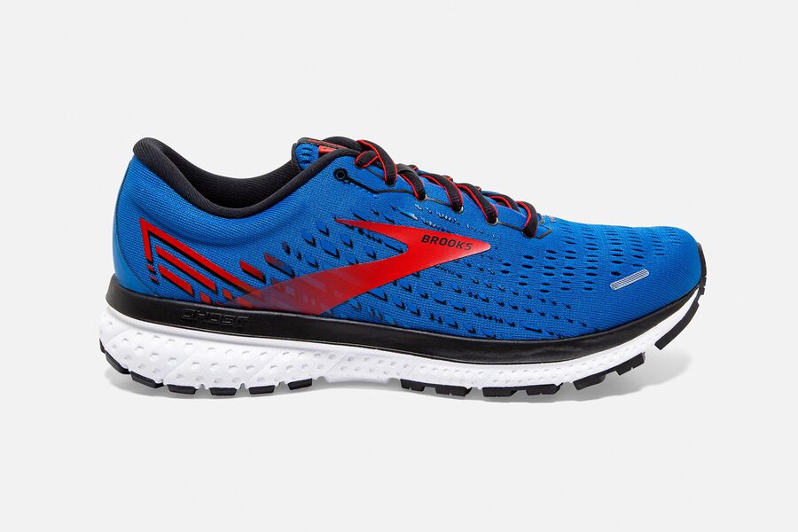 Brooks Men's Ghost 13 Road Running Shoes Blue/Red/White ( RXDJW8162 )